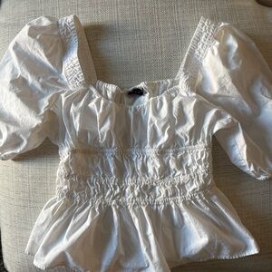 Gap Smocked Peplum Top